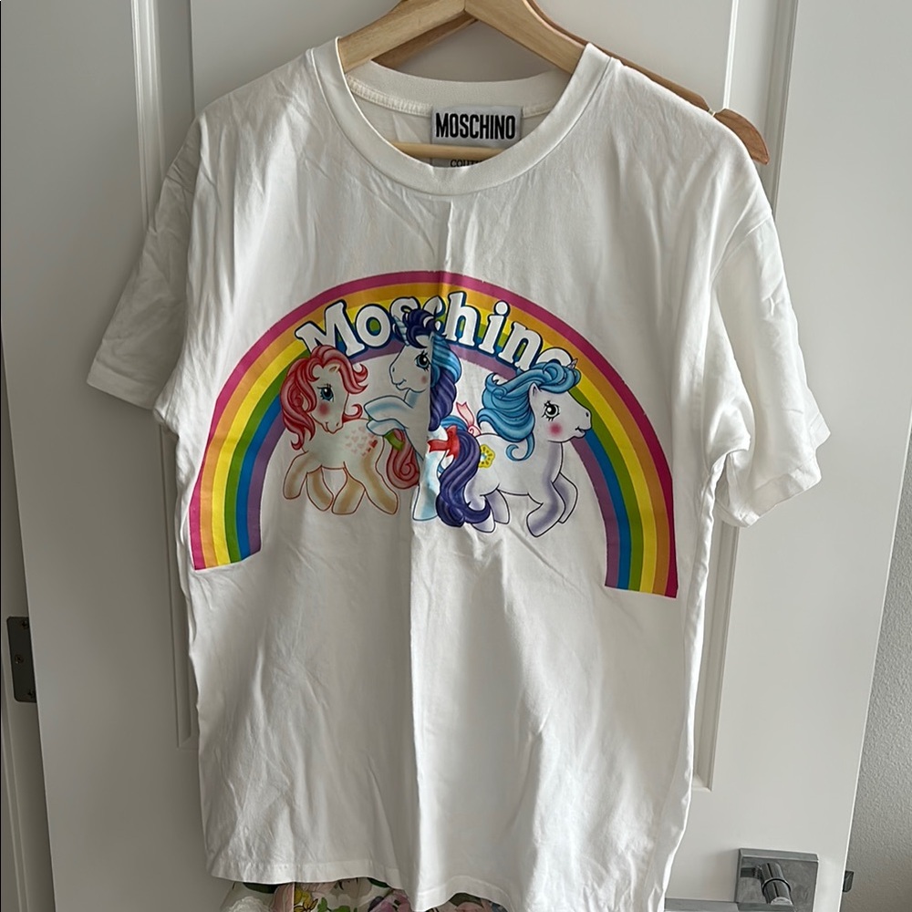 Moschino Classic White Unicorn T-Shirt